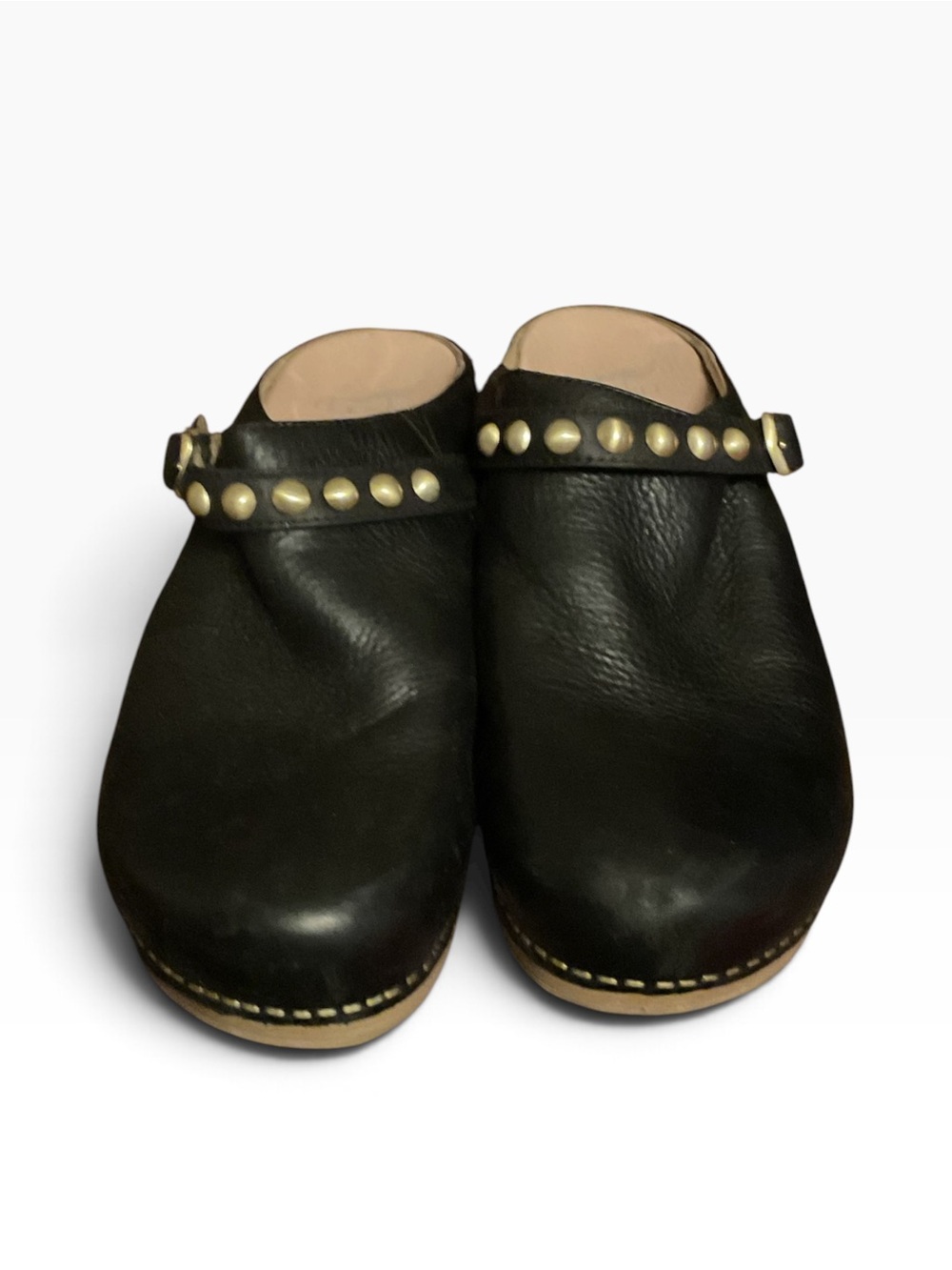 Women’s Black Dansko Leather Studded clog size 41